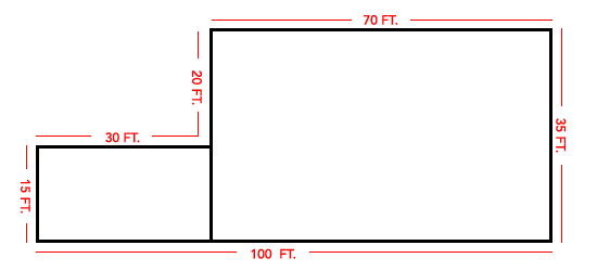 commercial building square footage diagram