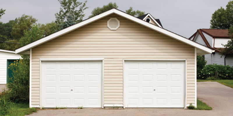 old two car garage