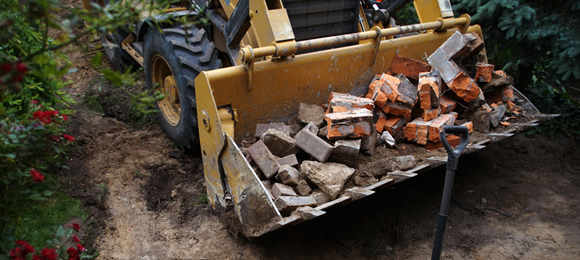 brick demolition and debris removal