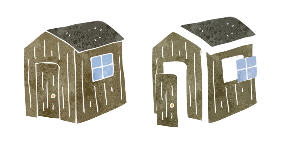 shed deconstruction illustration