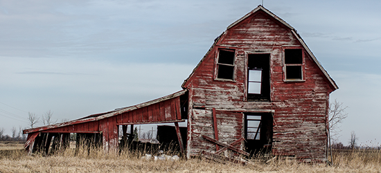 old, dilapidated barn