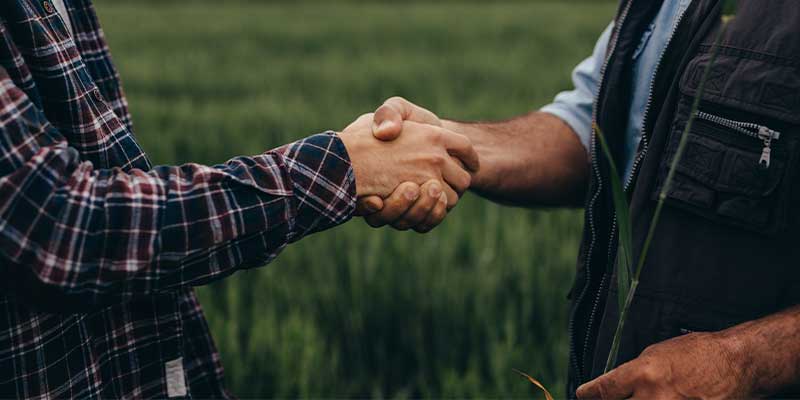 two people shaking hands