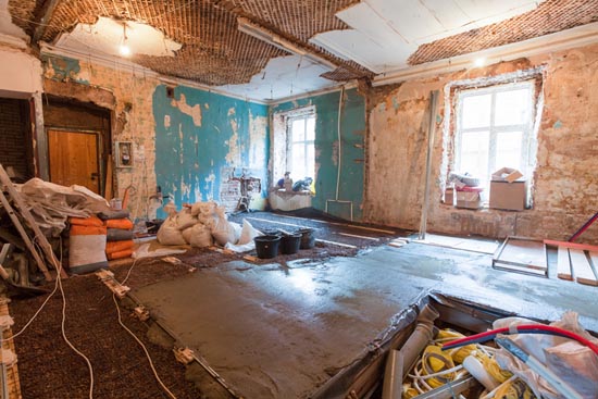 interior demolition project in progress